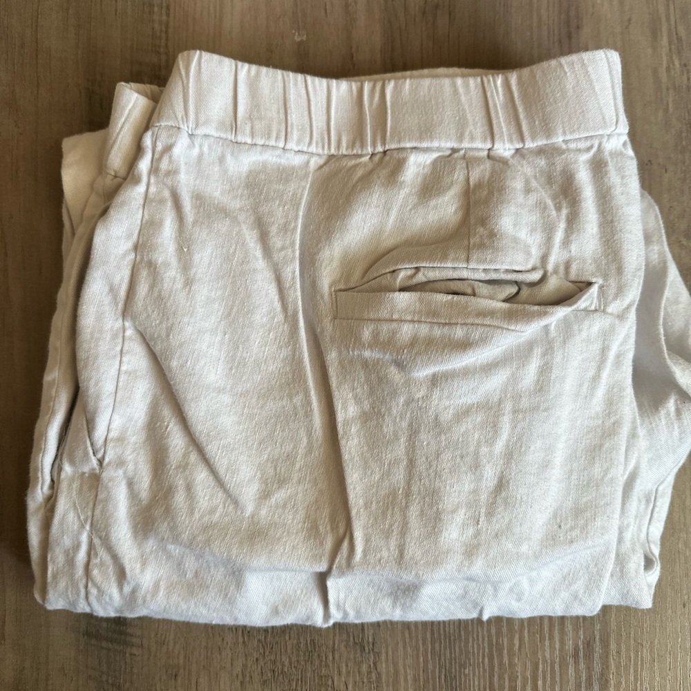 J Jill white linen pants